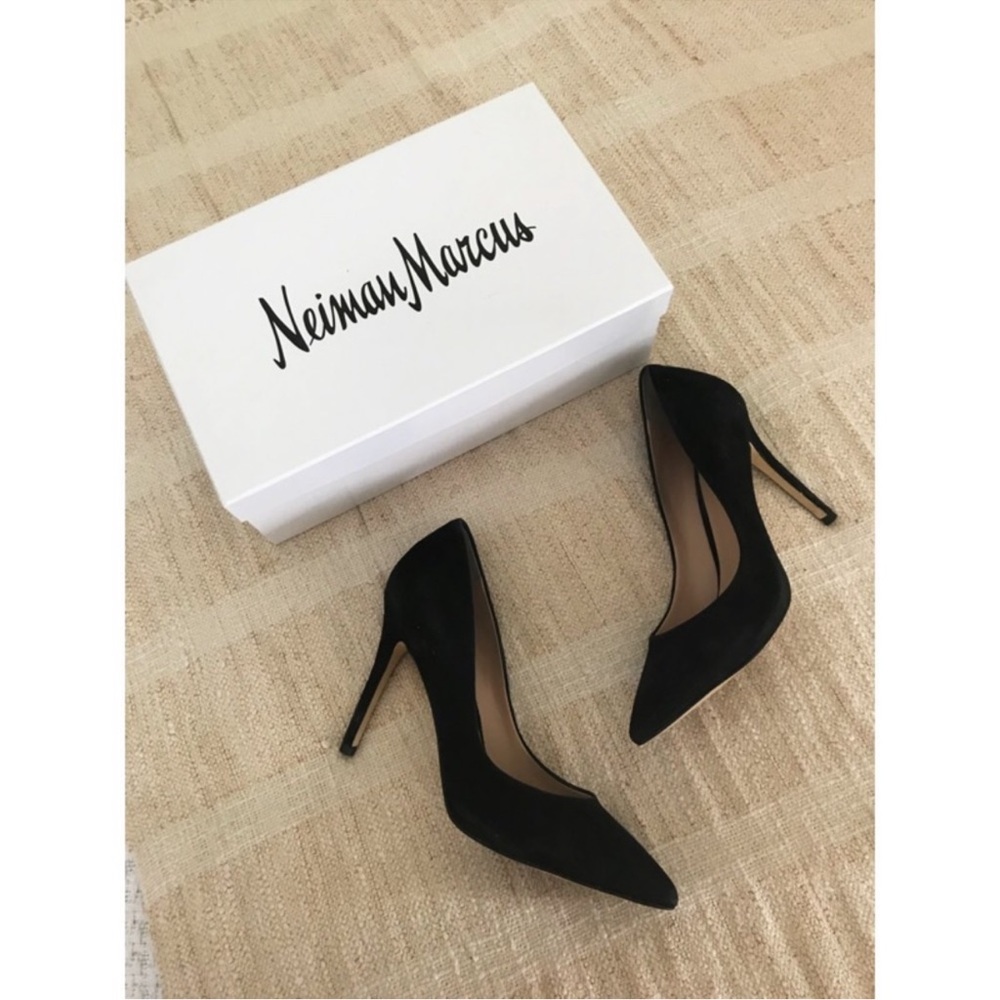 Neiman Marcus 3” Black Suede Heels